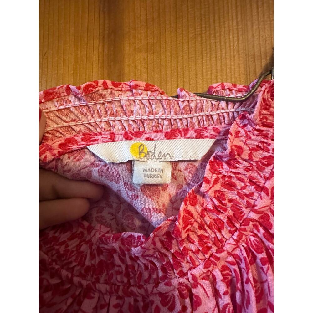 Pink Puff Sleeve Top | Boden | Size M - Picture 7 of 9